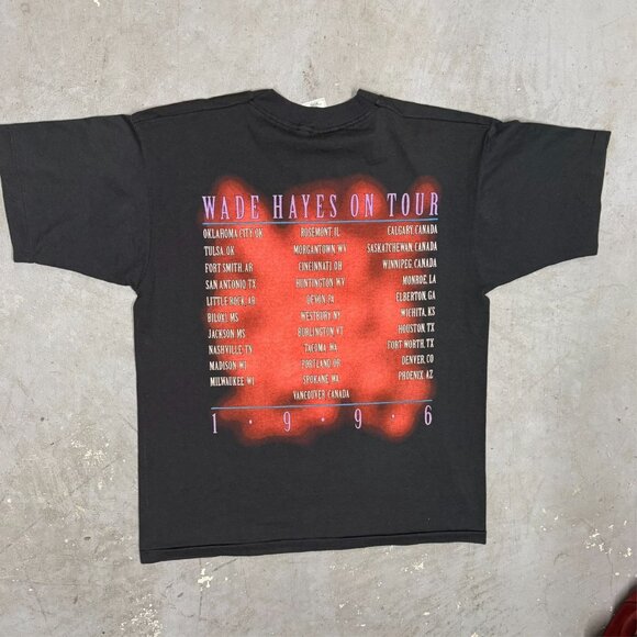 Vintage 1996 Wade Hayes What I Meant To Say Tour TShirt Single Stitch Large - Picture 2 of 9